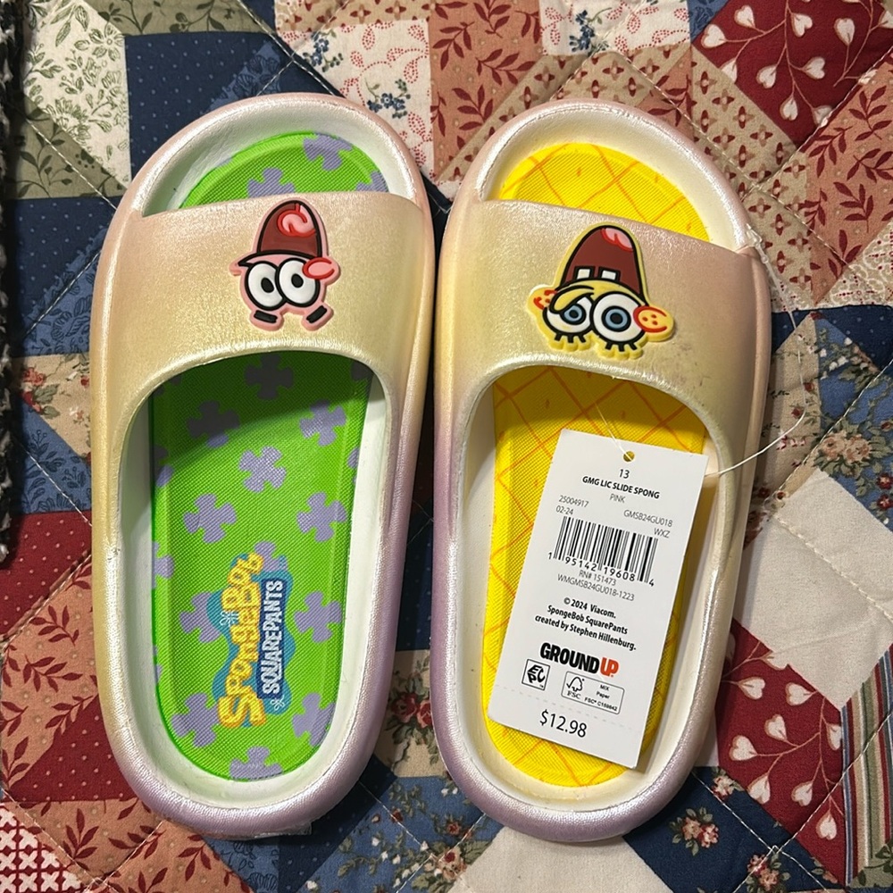 Sponge bob and Patrick flip flops